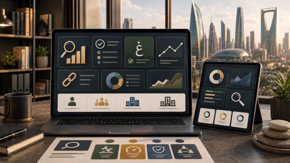 Best SEO tools for Jordan and GCC businesses represented by keyword research, technical audit, rank tracking, backlinks, and reporting modules